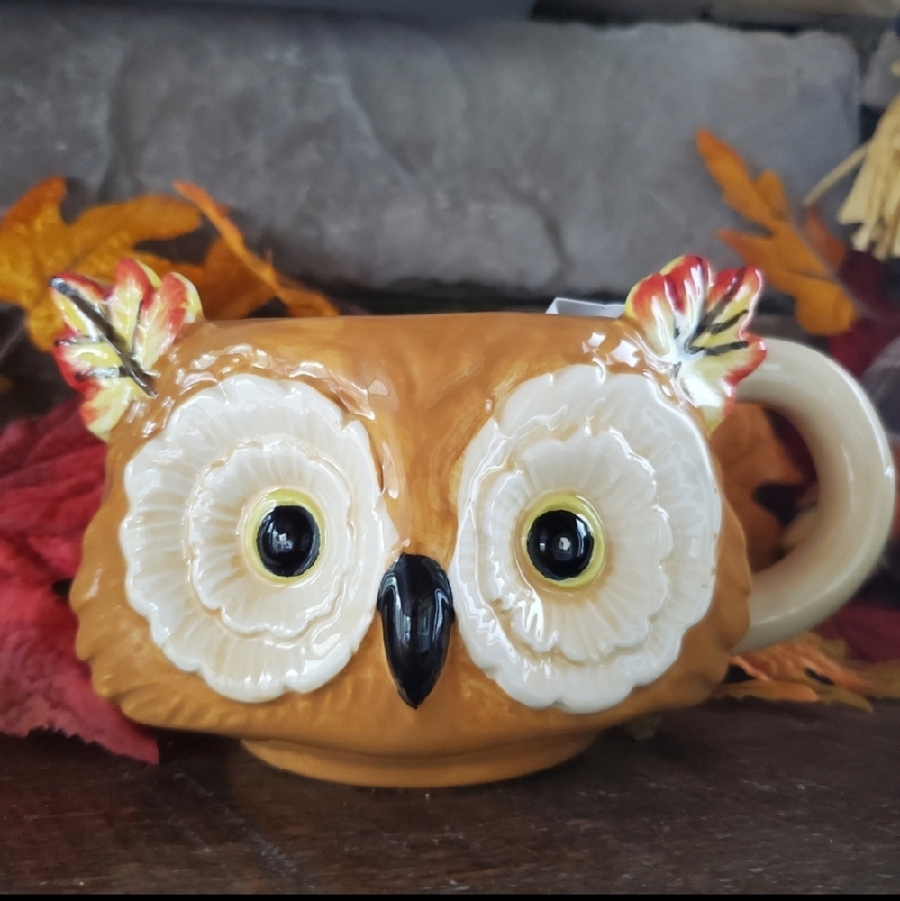 Rustic Owl Mug-NWT